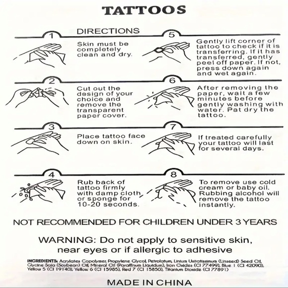 Tattoo, Steampunk Gear Design Temporary Tattoo, NEW, Halloween, Robot Style - Picture 8 of 8